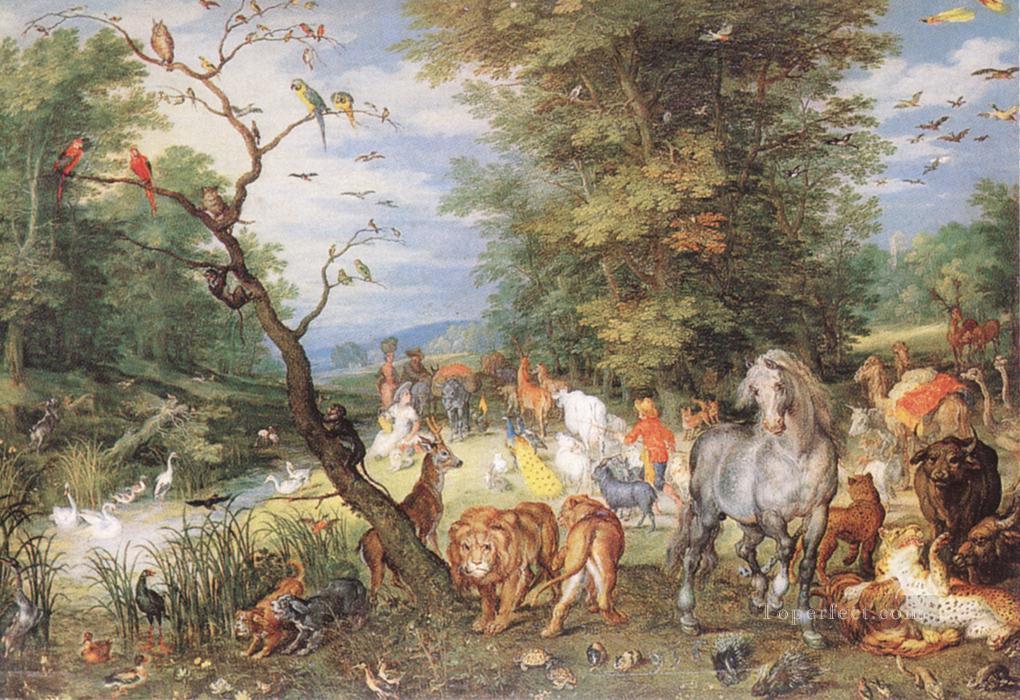 The Animals Entering The Ark Flemish Jan Brueghel the Elder Oil Paintings